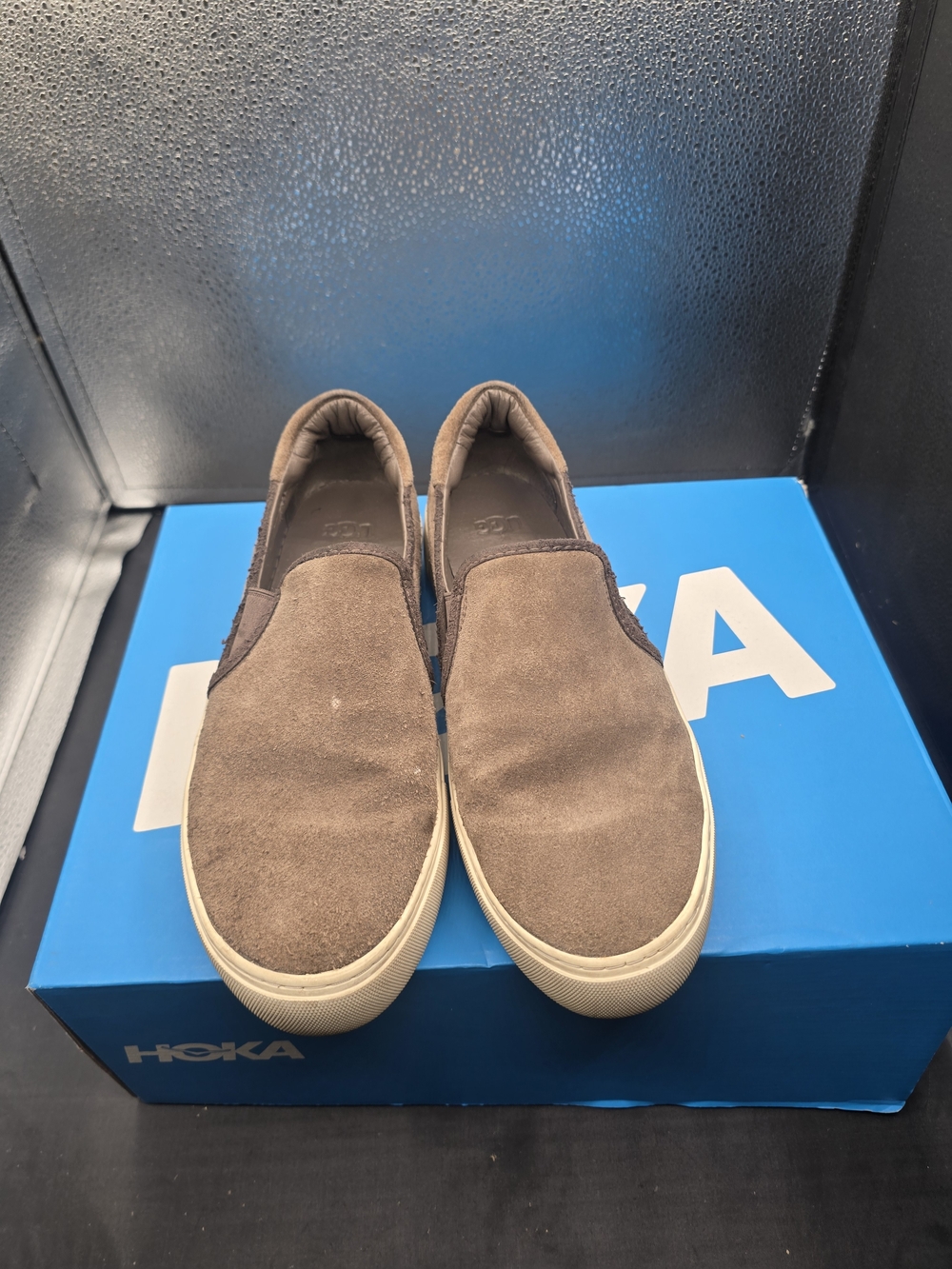 UGG Men's Suede Slip-On Loafers - Brown with Cream Sole